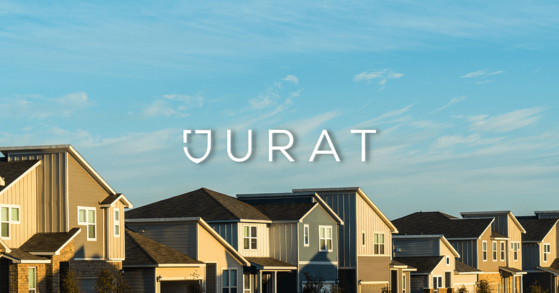 Banner with Jurat logo and a landscape view of a neighborhood
